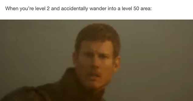 game of thrones meme level 2 - When you're level 2 and accidentally wander into a level 50 area