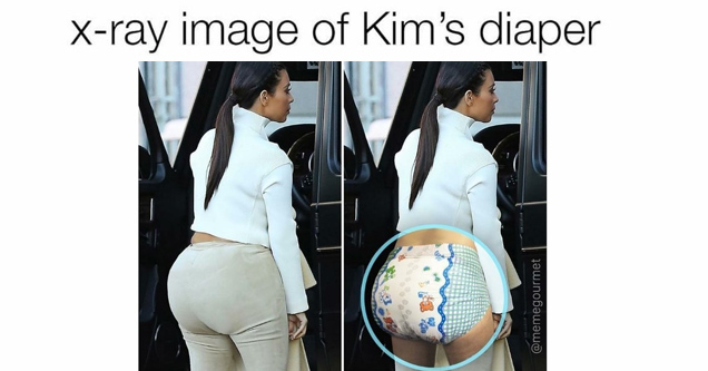 kim kardashian in a diaper