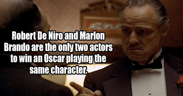 actors marlon brando and robert dinero both won oscars for playing don coreleone