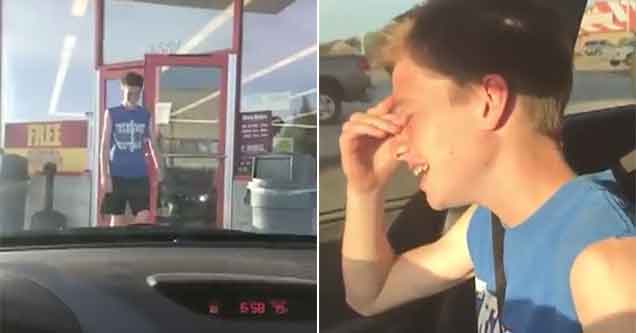 mom pranks her son with the ole blinker fluid trick