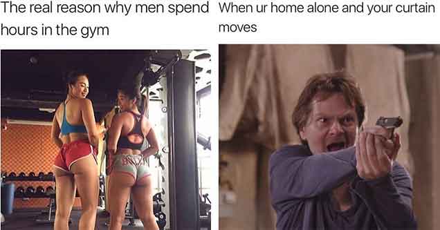 memes - reason why guys go to gym - The real reason why men spend hours in the gym