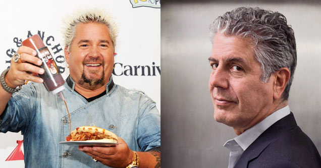 guy fieri and anthony bourdain