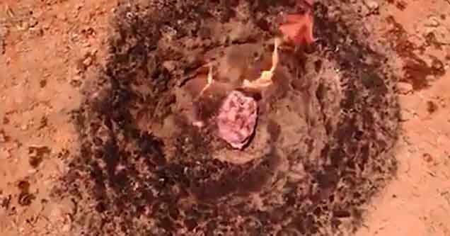 Man Discovers That A Flaming Meteor Has Crashed Just Feet Away From His House