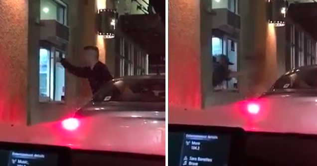 fight at taco bell drive thru window