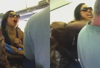 "Prettiest b*tch on this plane must get off first!" 