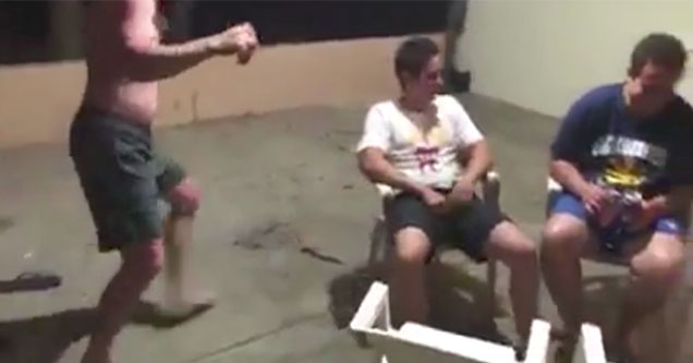 dude gets instant karma after messing with his friend