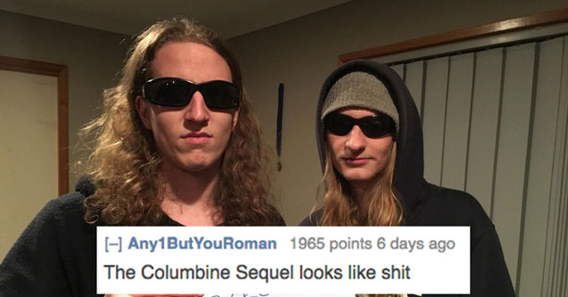 two dudes with sunglasses asking to get roasted