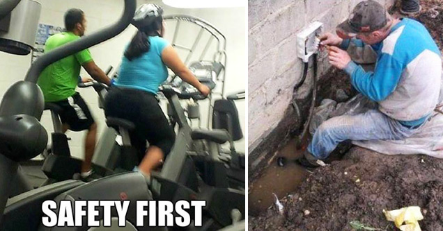 girl riding  exercise bike with helmet on