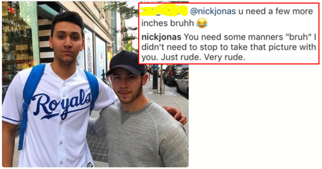 nick jonas short - Royals u need a few more inches bruhh nickjonas You need some manners