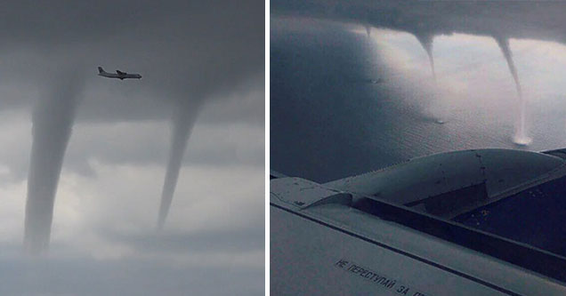 passenger planes dodges 3 tornadoes during landing