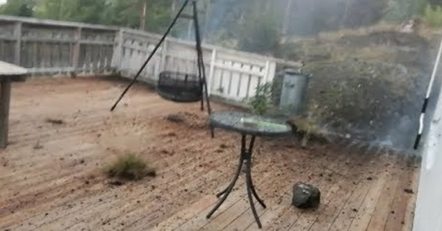 Man Films Lightning That Strikes 5 Metres Away And Destroys His Backyard