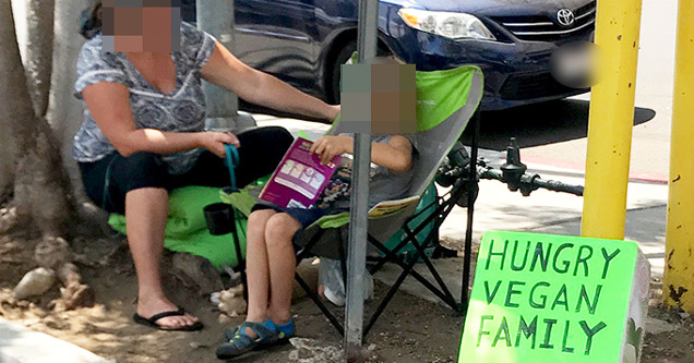 hungry vegan family