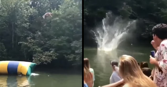 Girl Is Sent Sky High After Epic Blob Launch