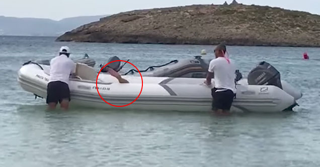 Drunk tourist passed out in boat