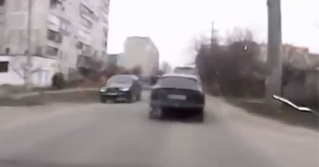 car gets caught in a rocket attack