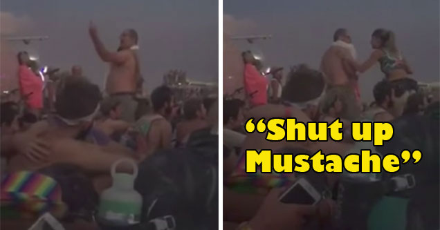 dude has a melt down at burning man