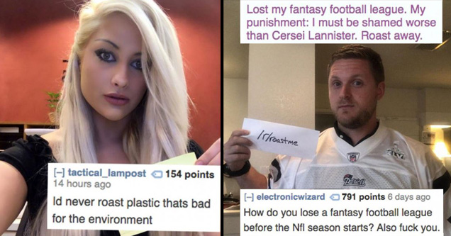 fake looking blond reddit roast