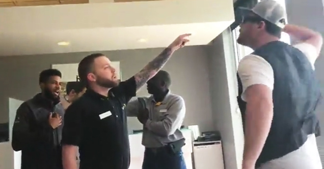 guy yelling at sprint store manager