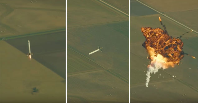 spacex blooper reel with tons of explosions