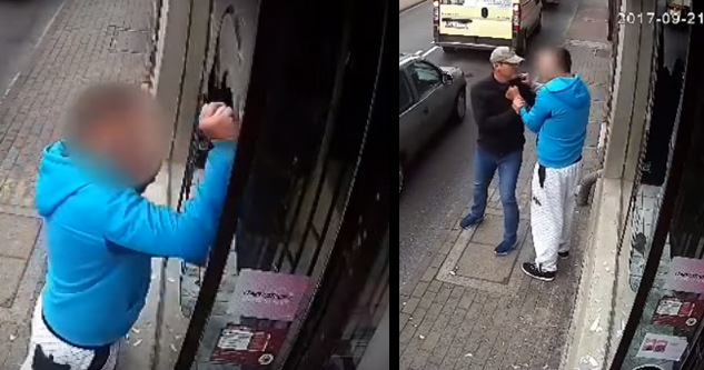 Vandalizing Thug Gets A Taste of  Instant Karma