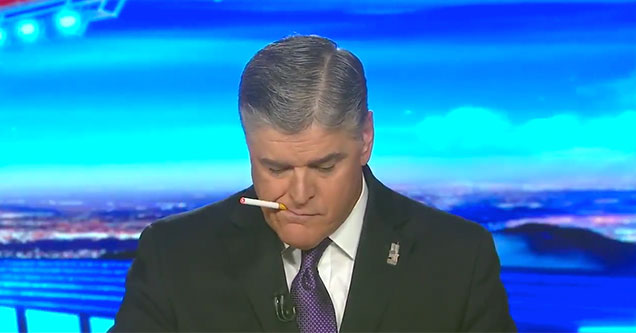 This is what Sean Hannity does when the cameras cut