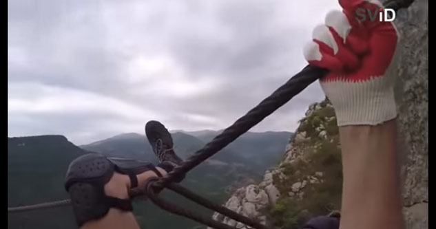 This May Be The Sketchiest Canyon Crossing, Ever