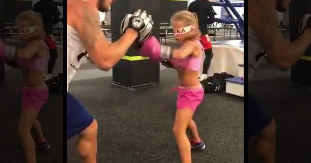 Little Girl Proves Even Blindfolded She Is a Boxing Badass