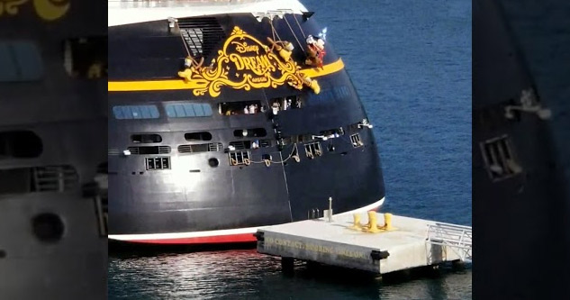 Captain Goofy Crashes Disney Cruise Ship Into Dock