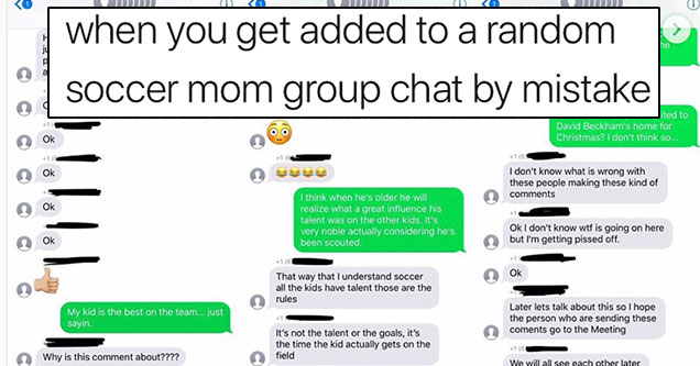 one woman pissed off an entier group chat of soccer moms