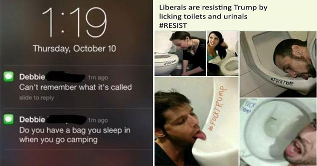 licking toilet - Liberals are resisting Trump by licking toilets and urinals Mfuktem Rome