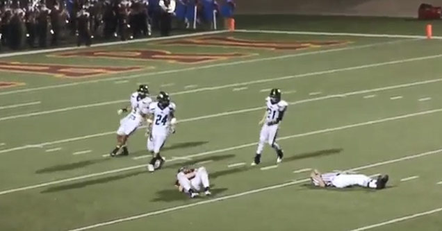 High School Ref Gets Destroyed By Wide Receiver