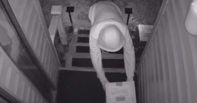 Porch Pirate Gets Owned By Homeowner's Clever Booby Trap