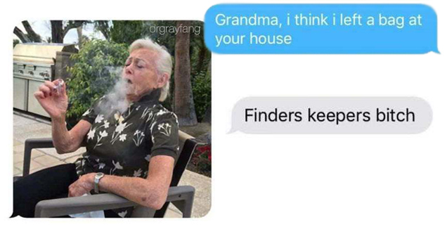 grandma smoking a joint