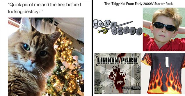 starter pack memes - The Edgy Kid From Early 2000's