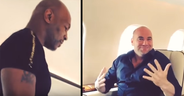 mike tyson tells dana white to get out of his seat