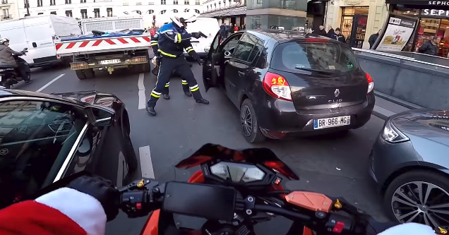 Biker Wearing Santa Outfit Runs Down Hit And Run Driver And Gets Her Arrested