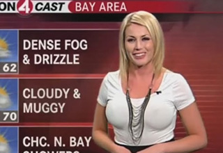 Boobs flashes weather girl Stunning TV