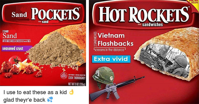 sand hot pockets and vietnam flashback hot pockets hot pocket meme - Ul R.....