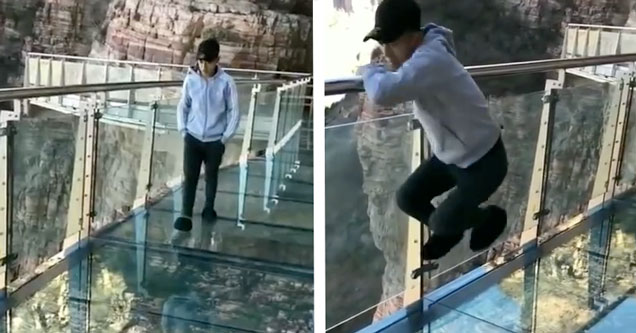 There's A Glass-bottom Bridge In China That Plays a Horrible Prank on ...