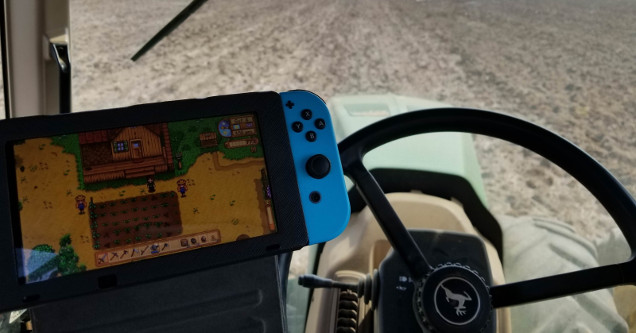 This Farmer Plays Farming Video Games While Farming IRL