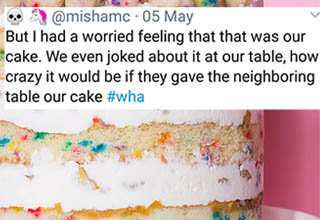 The time an innocent cake caused an uproar of rudeness. 