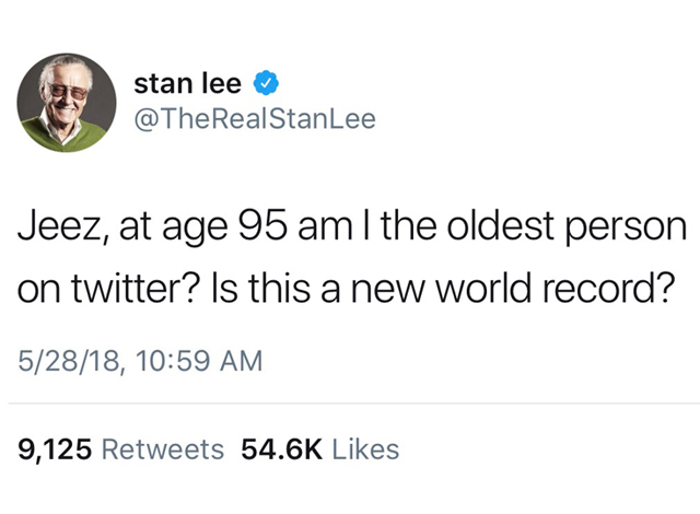 Stan Lee’s Twitter Feed Will Give You All The Feels - Feels Gallery ...