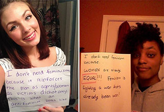 Meet 28 women who say they don't need feminism. 