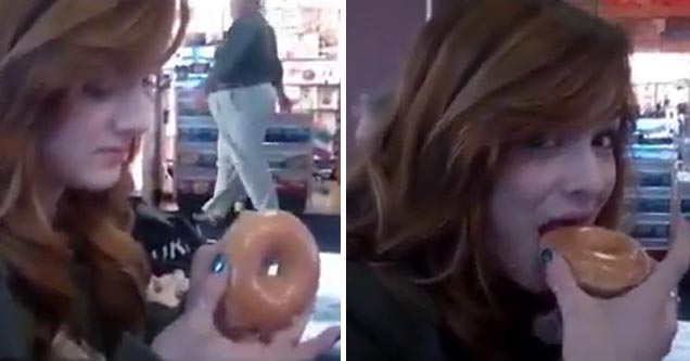 Talented Girl Eats A Donut In Style Wow Video Ebaums World 