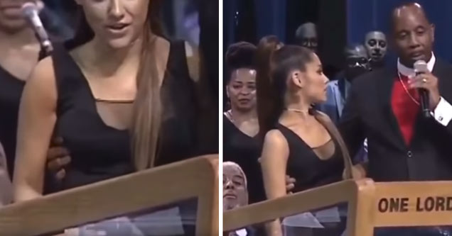 Did This Pastor Just Grope Ariana Grande During Aretha Franklins