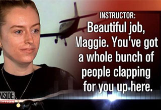 This student pilot had a life-threatening event when her planes landing gear broke mid-flight. 