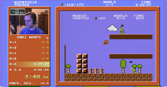 Super Mario Bros. Speedrun in 4:55.913 (Former World Record) 