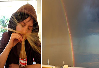 A collection of photos that were taken at precisely the right time. 