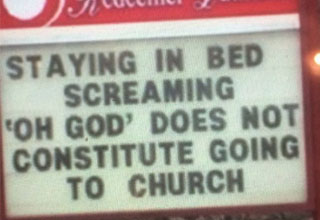 Nothing like some churches with a sense of humor.