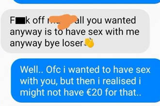 Well, sometimes relationships just don't have a leg to stand on. Especially when a girl wants you to pay for her extra expensive lobster. 